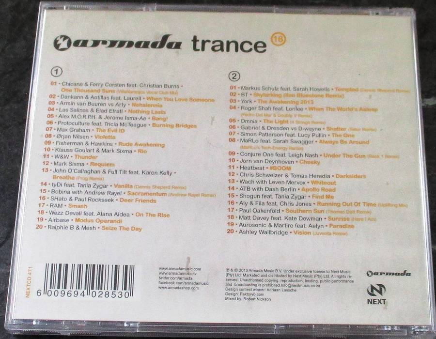 ARMADA TRANCE 18  2xCD [G x 37]