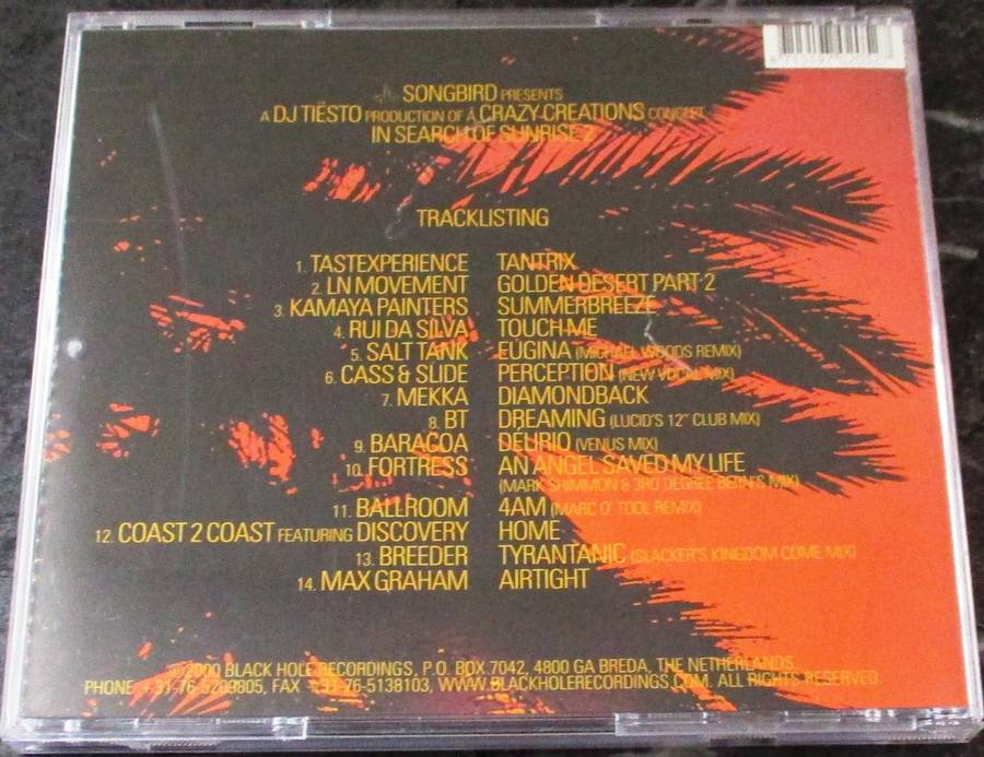 IN SEARCH OF SUNRISE 2 DJ Tiesto CD [G x 39]