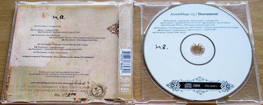 ASSEMBLAGE 23 Document CD [SHELF Z x 4]  [EBM - INDUSTRIAL]