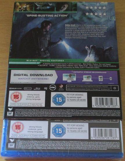 ALIEN COVENANT BLU RAY + DIGITAL