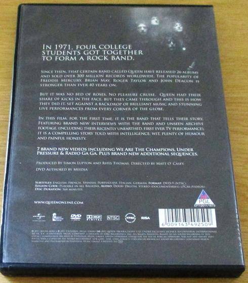 QUEEN Days of Our Lives The Definitive Documentary of the World's Greatest Rock Band DVD