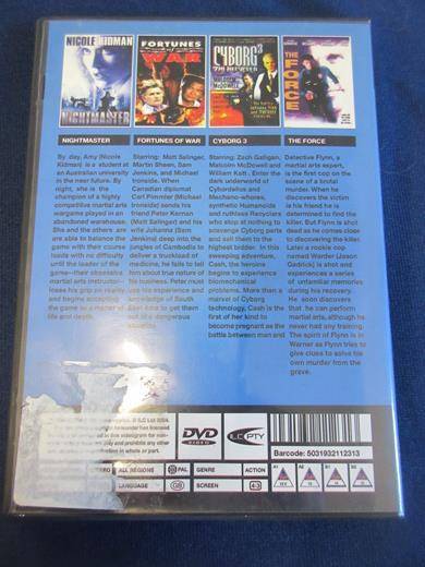 NIGHTMASTER / FORTUNES OF WAR / CYBORG 3 / THE FORCE 4xDVD [BBOX 7] Region 2