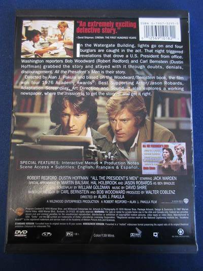 ALL THE PRESIDENT'S MEN DVD [BBOX 6] Region 1