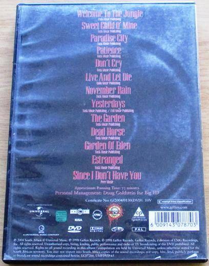 GUNS N ROSES Welcome to the Videos DVD