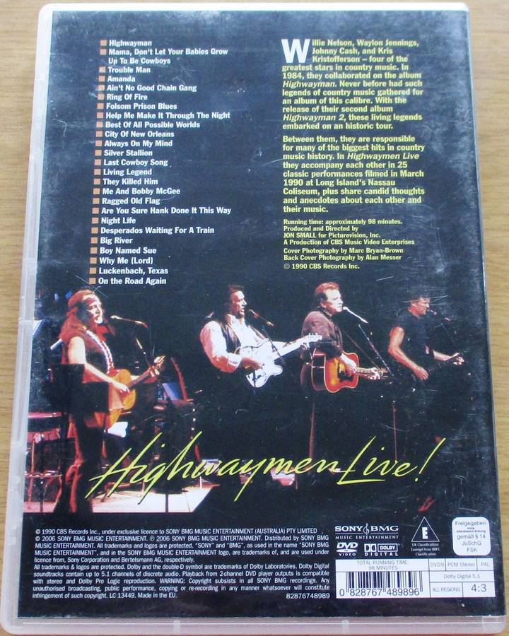 HIGHWAYMEN LIVE! DVD