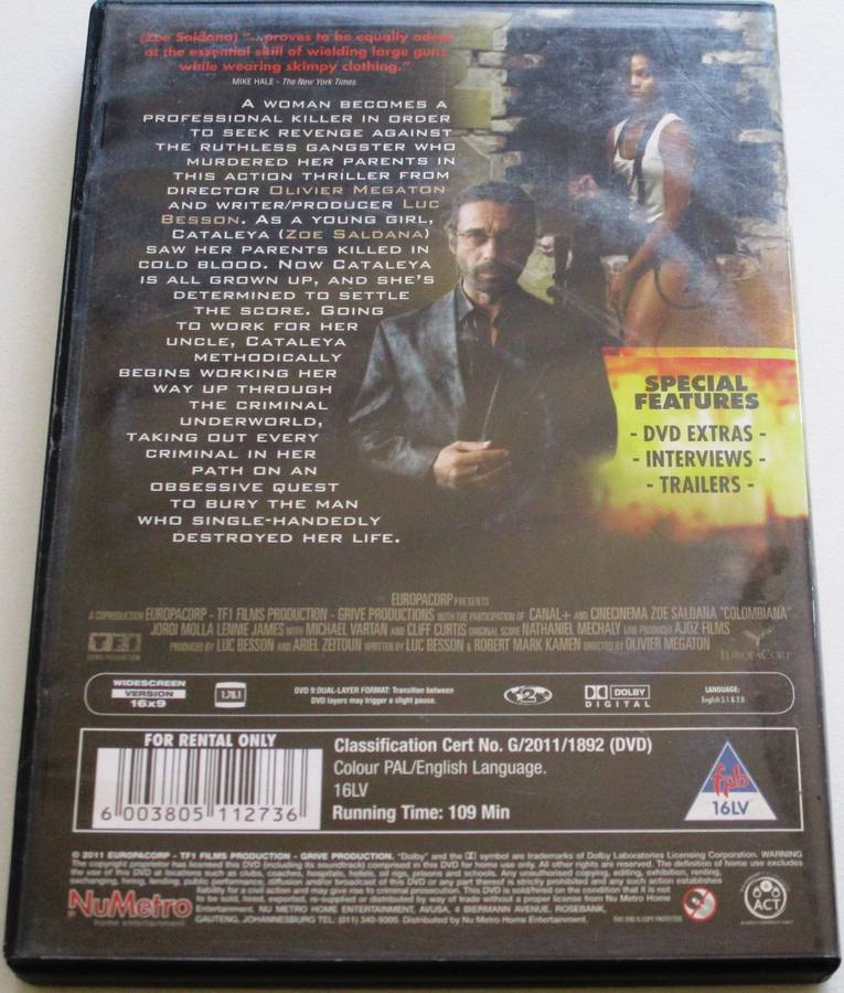 COLOMBIANA DVD [BBOX 15]