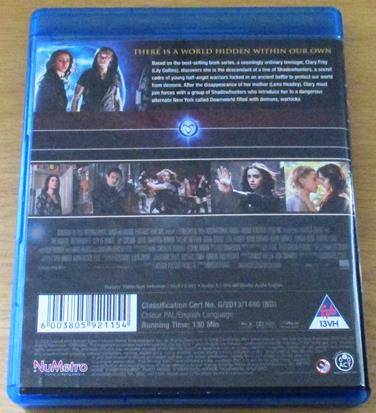 THE MORTAL INSTRUMENTS City of Bones BLU RAY [BLU RAY SHELF]