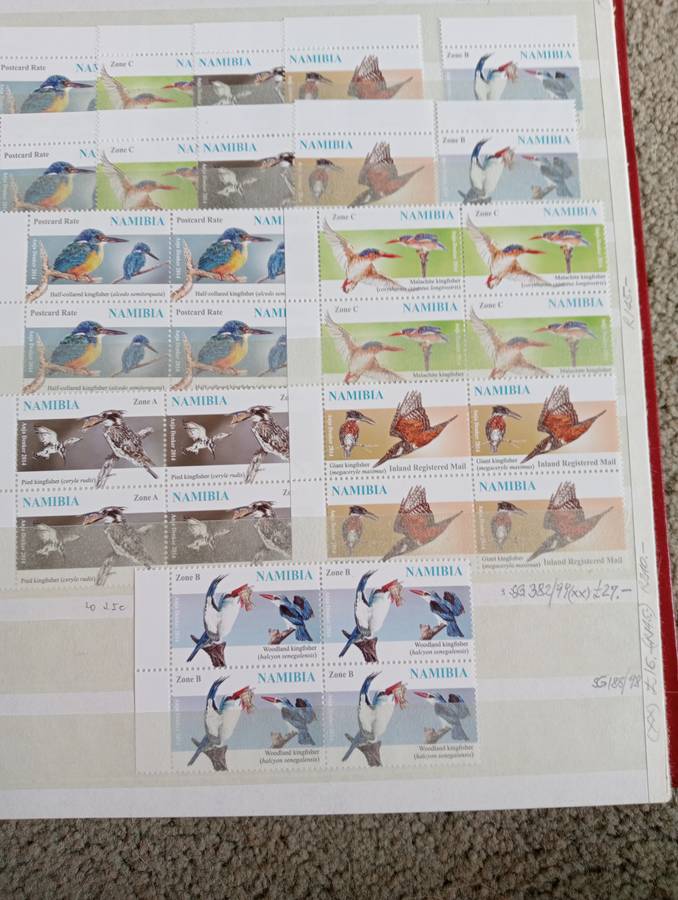 VALUABLE BIRDS ETC M/SHEETS  COLLECTION-NAMIBIA BLOCKS TBVC CONTROLS AND MANY MORE