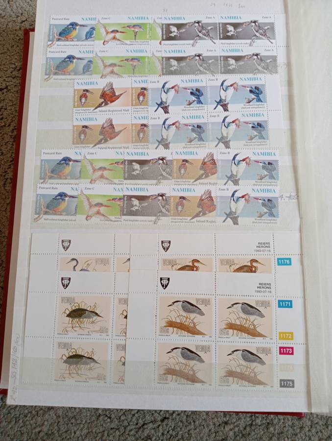 VALUABLE BIRDS ETC M/SHEETS  COLLECTION-NAMIBIA BLOCKS TBVC CONTROLS AND MANY MORE