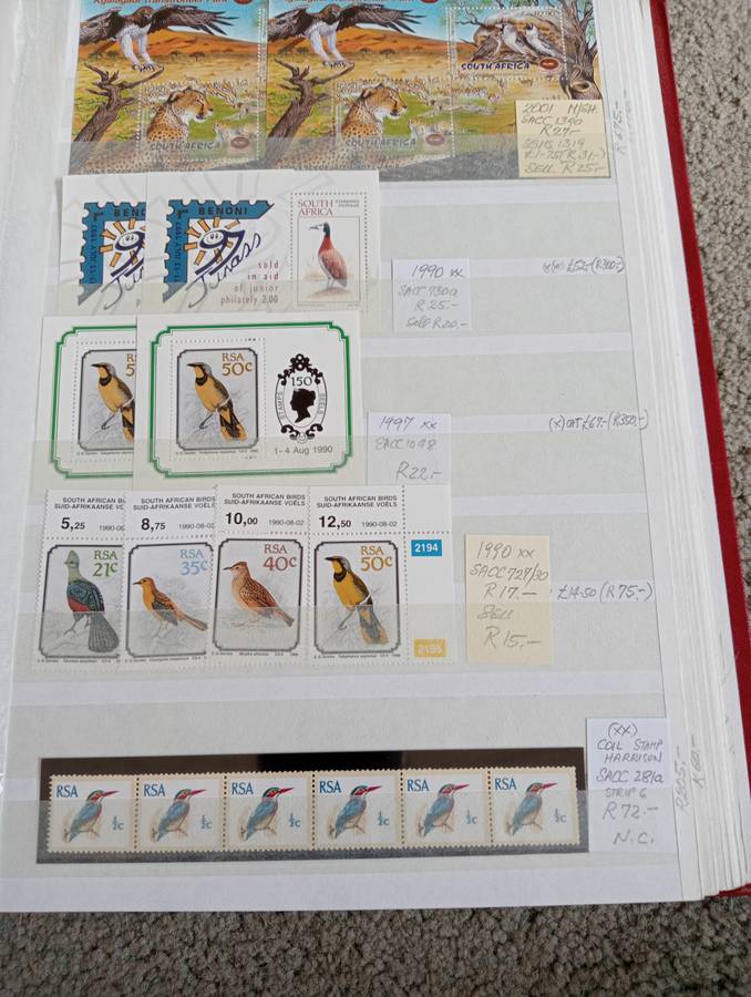 VALUABLE BIRDS ETC M/SHEETS  COLLECTION-NAMIBIA BLOCKS TBVC CONTROLS AND MANY MORE
