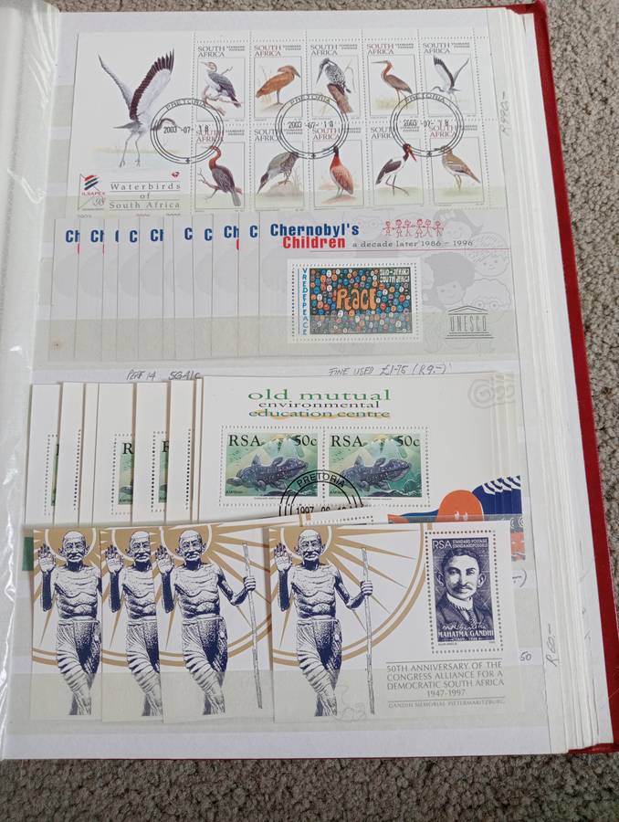 VALUABLE BIRDS ETC M/SHEETS  COLLECTION-NAMIBIA BLOCKS TBVC CONTROLS AND MANY MORE