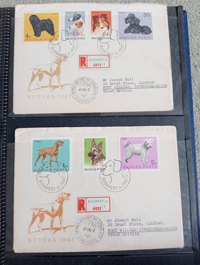 16 LOVELY 1960`S HUNGARIAN COVERS TO ENGLAND -SEE ALL BELOW AND OTHER LOTS