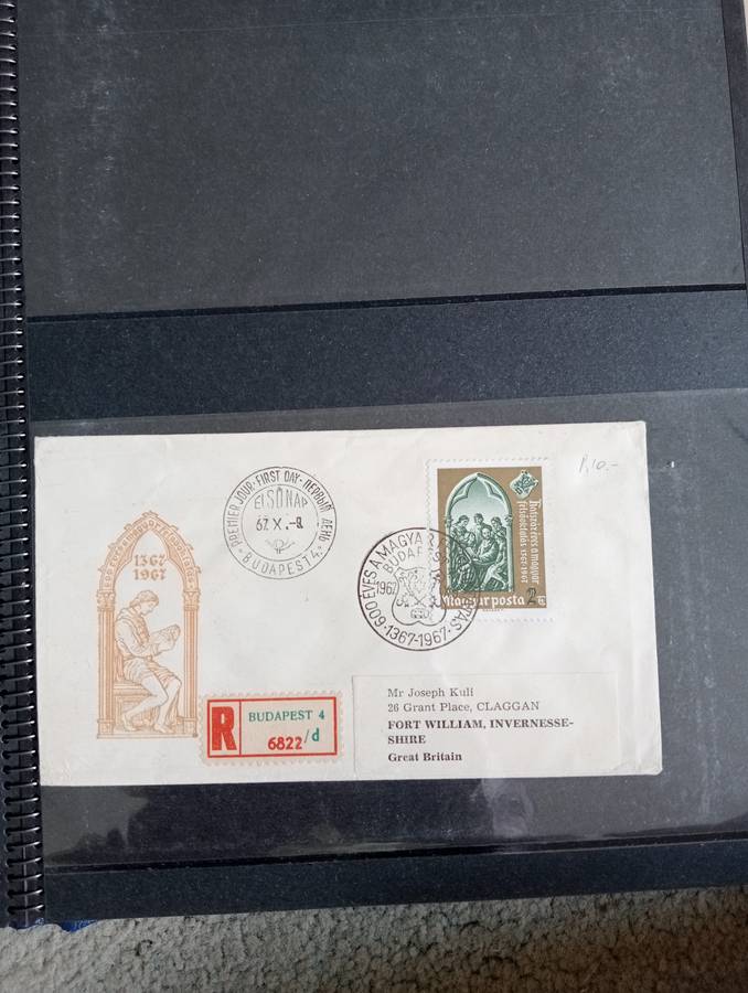 14 LOVELY 1960`S HUNGARIAN COVERS TO ENGLAND -SEE ALL BELOW AND OTHER LOTS