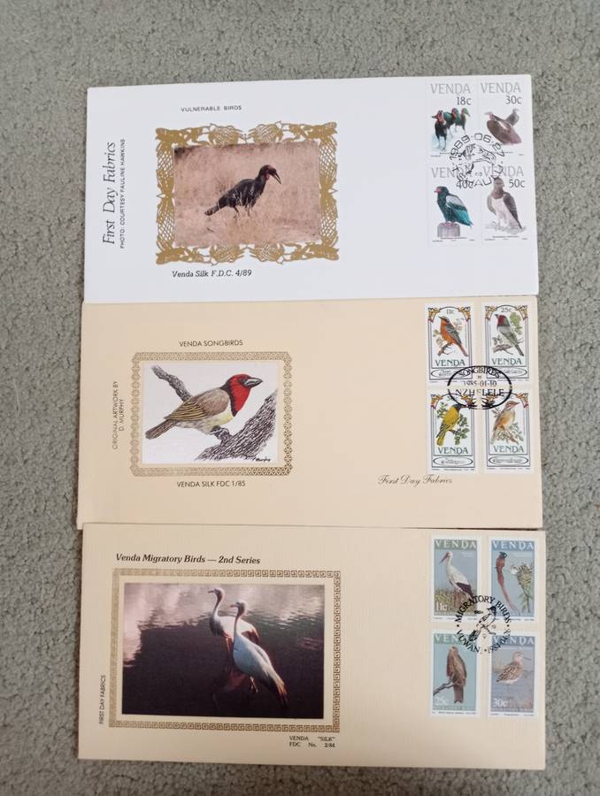 BIRDS ETC   VENDA-WONDERFUL AND SCARCE LIMITED " SILK COVERS "  SEE ALL LISTED