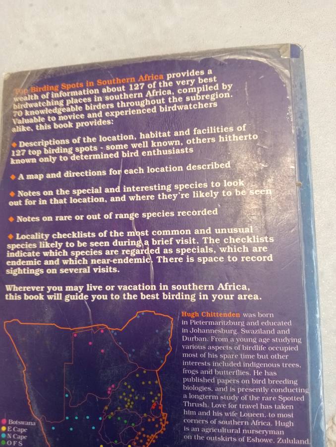 SIGNED BOOKS ON AUCTION TODAY- " VERY SCARCE BIRD BOOK,COVERS ALL SPOTTING SPOTS IN S.A. SIGNED   "