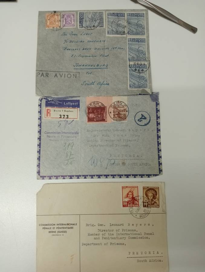 THREE LOVELY FOREIGN COVERS-SEE BACK STAMPS BELOW