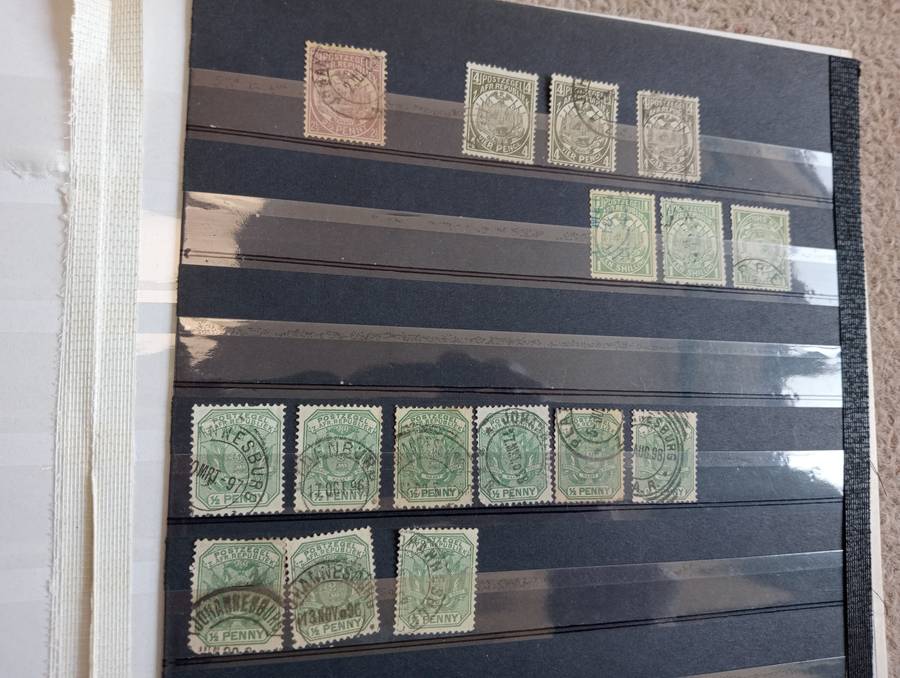 TVL-A VERY SCARCE COLLECTION OF CANCELS ETC ON PAGES INTERESTING LOTS !!! NB SEE BELOW