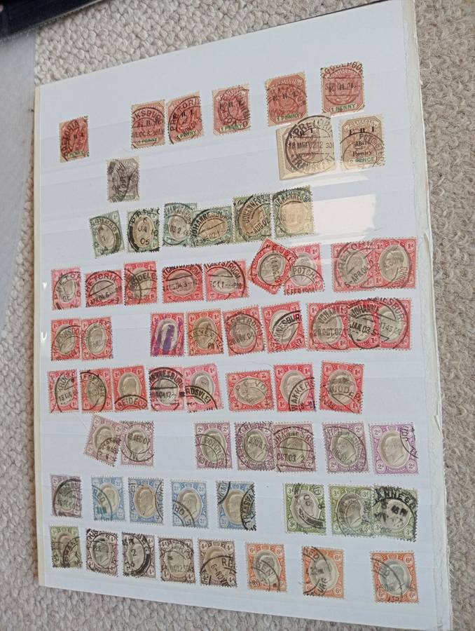 TVL-A VERY SCARCE COLLECTION OF CANCELS ETC ON PAGES INTERESTING LOTS !!! NB SEE BELOW