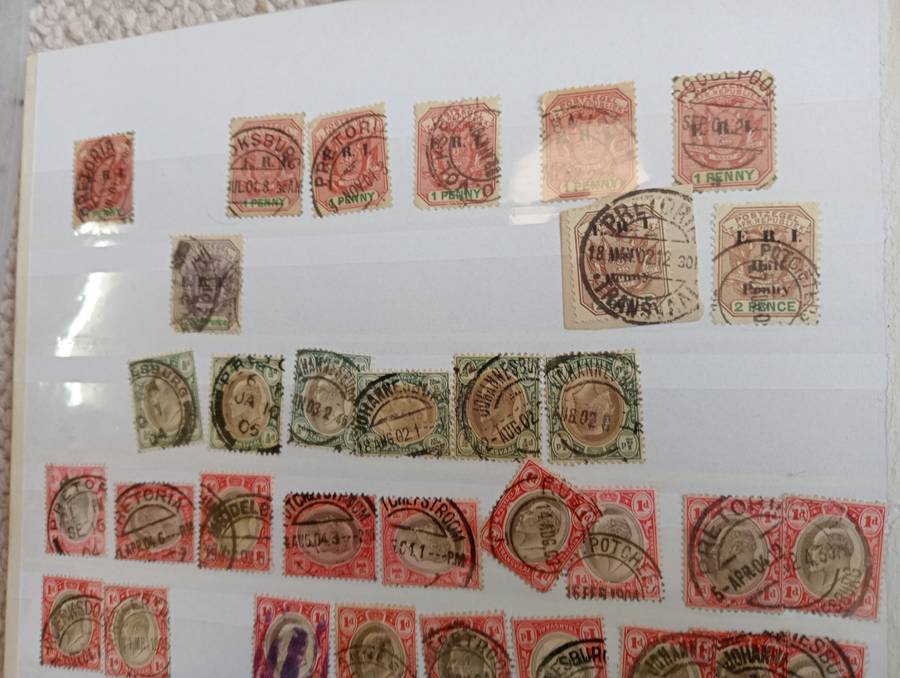TVL-A VERY SCARCE COLLECTION OF CANCELS ETC ON PAGES INTERESTING LOTS !!! NB SEE BELOW