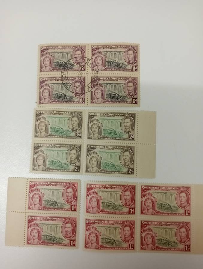 S.RHODESIA LOVELY CORONATION  BLOCKS SCARCE AS SUCH !!
