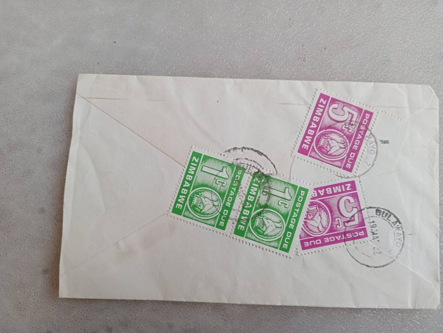 ZIMBABWE-NICE POSTAGE DUE TAXED COVER