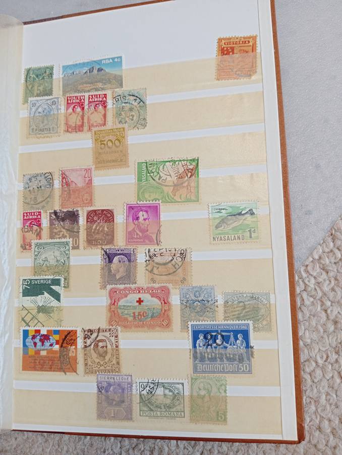 TWO VERY USEFUL STOCK BOOKS-ONE JAMMED WITH WORLD MANY EARLIES,OTHER GOOD CYPRUS SEE BELOW