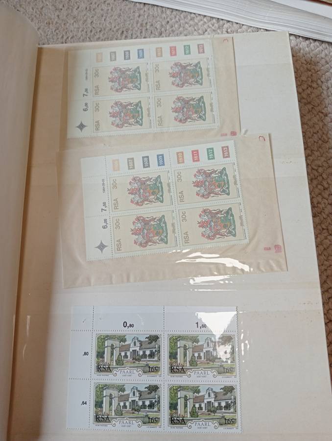 RSA-VERY USEFUL STOCK BOOK WITH MANY FULL SHEETS AND BLOCKS-HIGH VALUE LOT !!