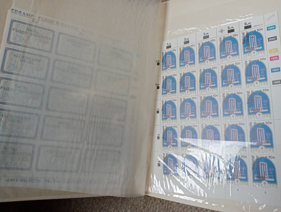 RSA-VERY USEFUL STOCK BOOK WITH MANY FULL SHEETS AND BLOCKS-HIGH VALUE LOT !!