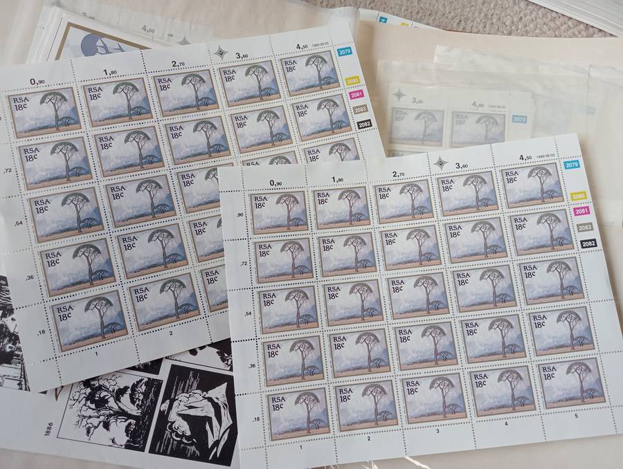 RSA-VERY USEFUL STOCK BOOK WITH MANY FULL SHEETS AND BLOCKS-HIGH VALUE LOT !!