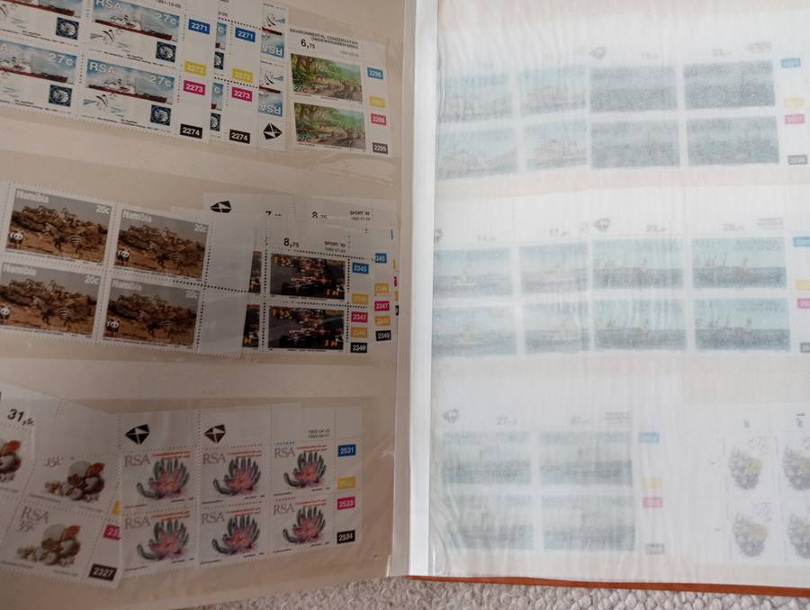 RSA-VERY USEFUL STOCK BOOK WITH MANY FULL SHEETS AND BLOCKS-HIGH VALUE LOT !!