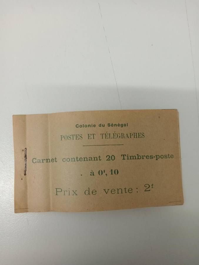 FRENCH SENEGAL -VERY SELDOM SEEN EARLY BOOKLET ALL INTACT !! INTERLEAVING WITH 5 COMPLETE PANES