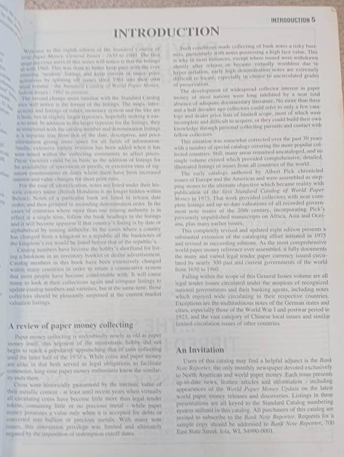 1066 PAGE HARD COVER CATALOGUE OF WORLD BANK NOTES-NICE CONDITION