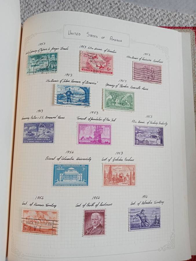 ALBUM  WITH 100`S AND HUNDRED`S TVL and USA vfu some SCARCE EARLIES,not nearly all shown!!