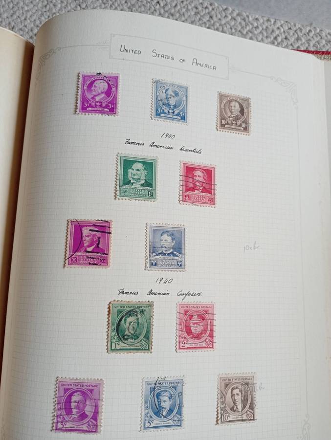 ALBUM  WITH 100`S AND HUNDRED`S TVL and USA vfu some SCARCE EARLIES,not nearly all shown!!