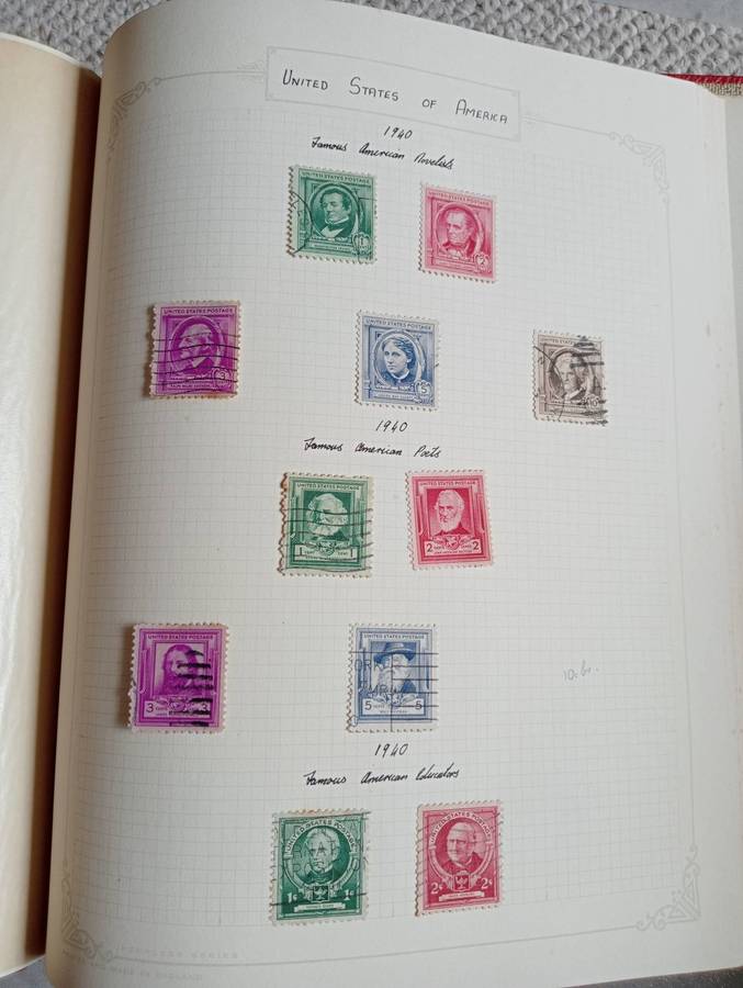 ALBUM  WITH 100`S AND HUNDRED`S TVL and USA vfu some SCARCE EARLIES,not nearly all shown!!