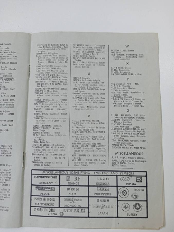 VITAL BOOKLET " HOW TO DISTINGUISH COUNTRIES IN STAMP COLLECTION-very helpful !!!