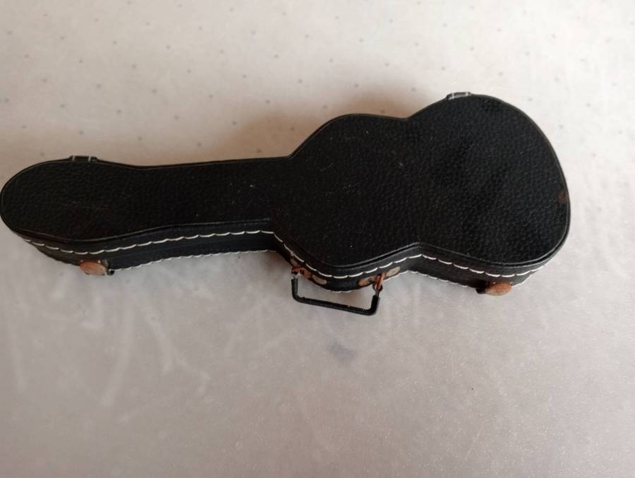 I KNOW NOTHING-very nice electric guitar about 300mm long in velvet case !!!! COMPLETE WITH STRINGS
