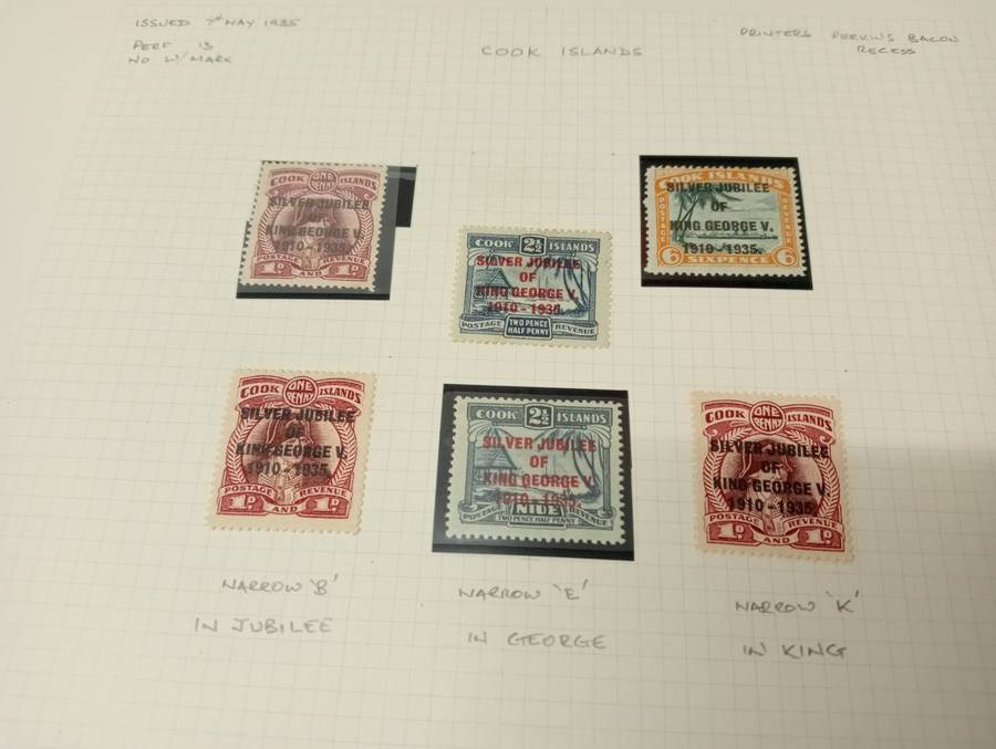 SCARCE 1935 SILVER JUBILEE LISTED FLAWS and sets