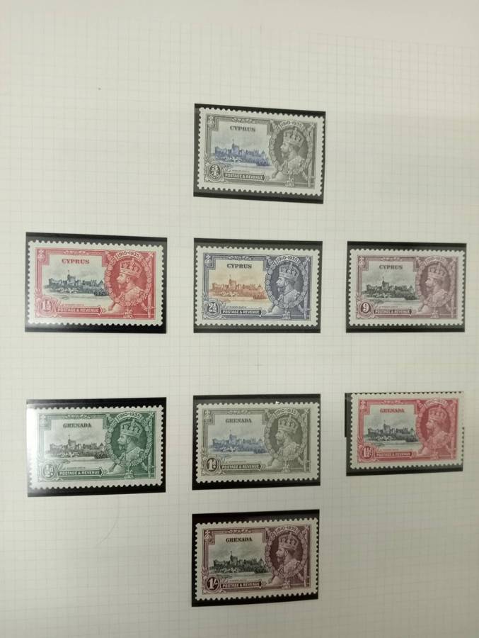 SCARCE 1935 SILVER JUBILEE LISTED FLAWS and sets