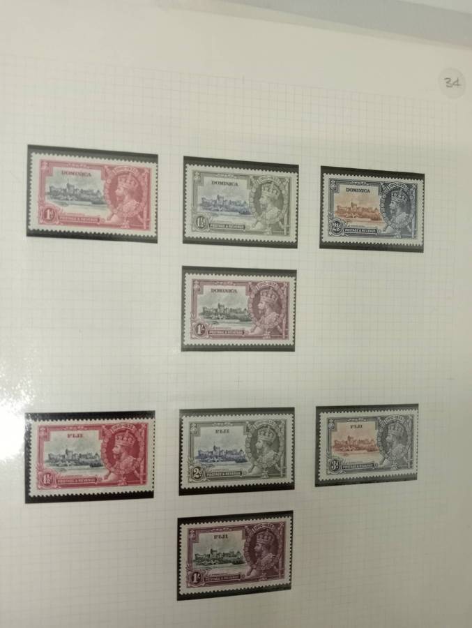 SCARCE 1935 SILVER JUBILEE LISTED FLAWS and sets