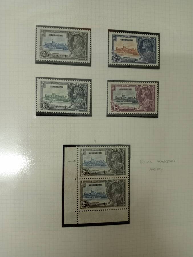 SCARCE 1935 SILVER JUBILEE LISTED FLAWS and sets