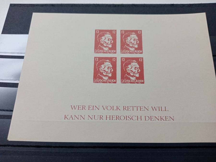 GERMANY VERY SCARCE " HITLER PROPAGANDA M/SHEET " superb umm