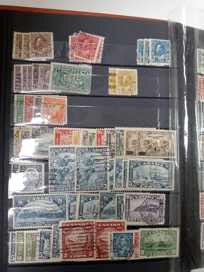 CANADA-POWERFUL COLLECTION JAMMED FULL IN ORDER QV-RECENT-FAT STOCK BOOK,many DOLLAR values