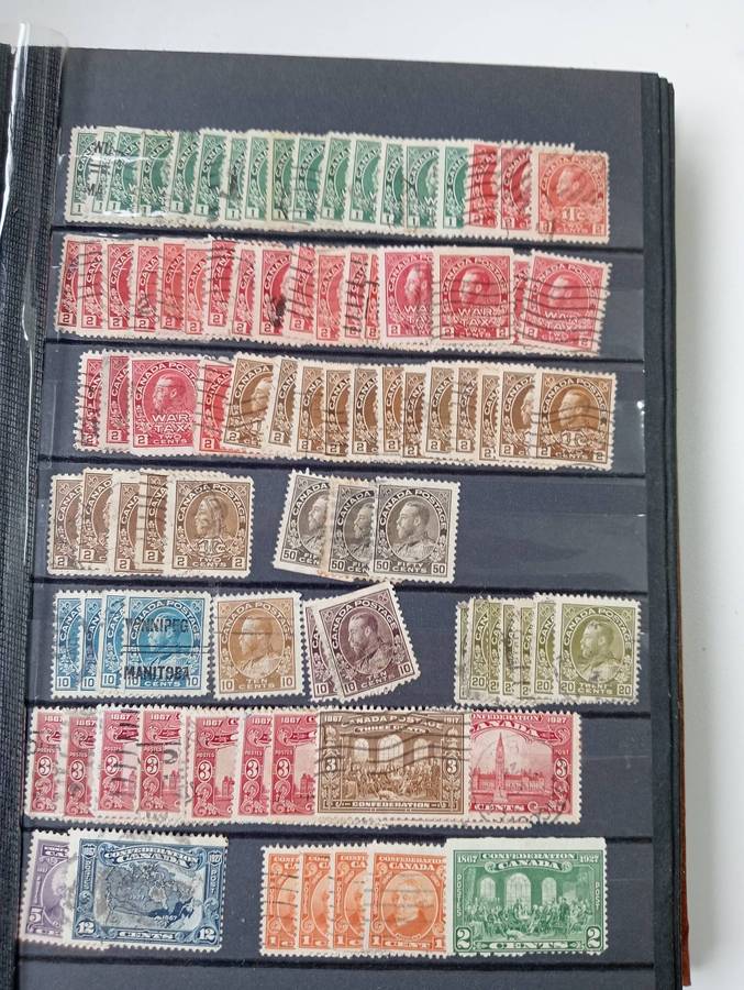 CANADA-POWERFUL COLLECTION JAMMED FULL IN ORDER QV-RECENT-FAT STOCK BOOK,many DOLLAR values
