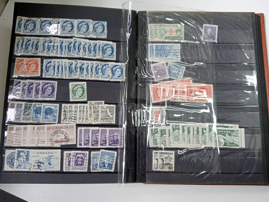 CANADA-POWERFUL COLLECTION JAMMED FULL IN ORDER QV-RECENT-FAT STOCK BOOK,many DOLLAR values