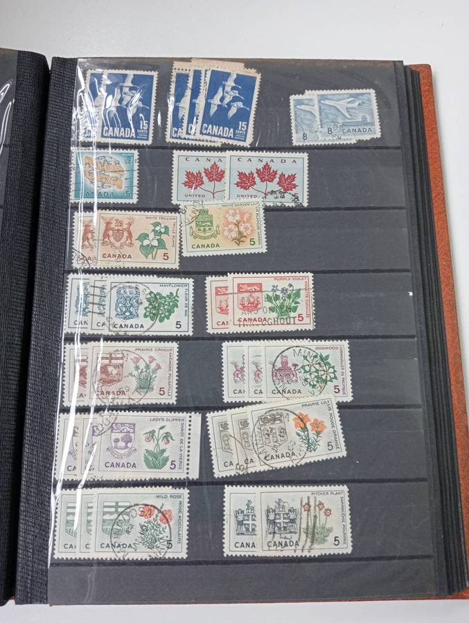 CANADA-POWERFUL COLLECTION JAMMED FULL IN ORDER QV-RECENT-FAT STOCK BOOK,many DOLLAR values