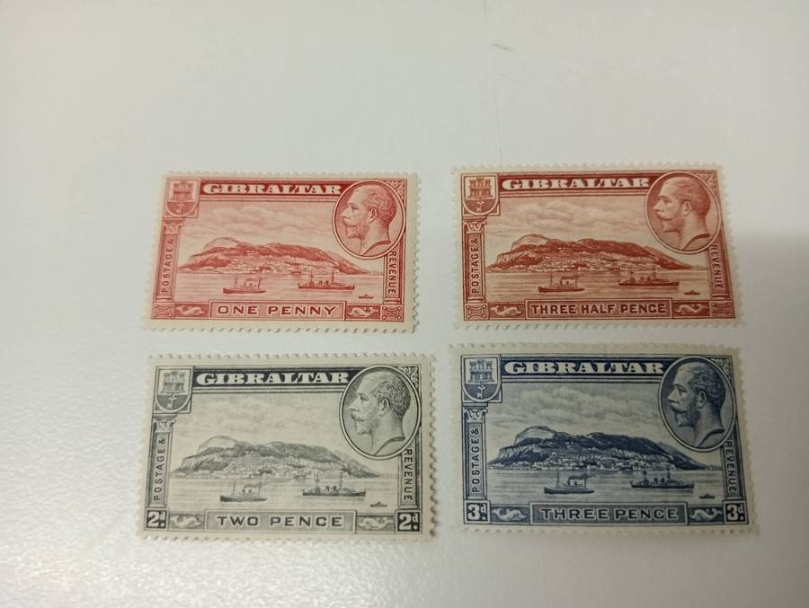 GIBRALTAR- KGV  SET superb mint h.r. Perf 14
