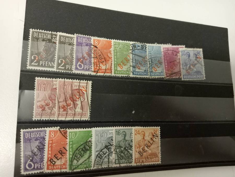 BERLIN-DIFFICULT R 1290.00  RED AND BLACK OVERPRINT vfu
