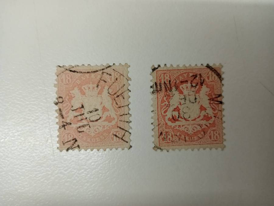 BAVARIA- Michel 27y and 36  R1800.00    SUPERB USED