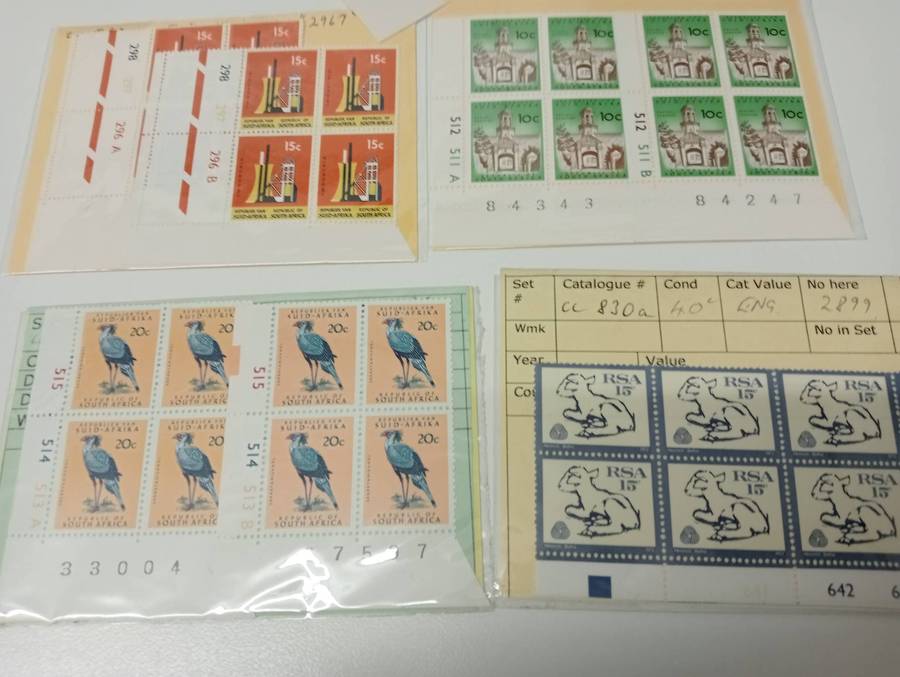 RSA-VERY SCARCE GROUP OF UMM control BLOCKS-noted paper changes etc